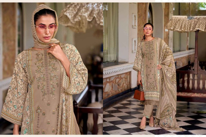 Elegant Whispers: A Digital Print Collection | Dress Material