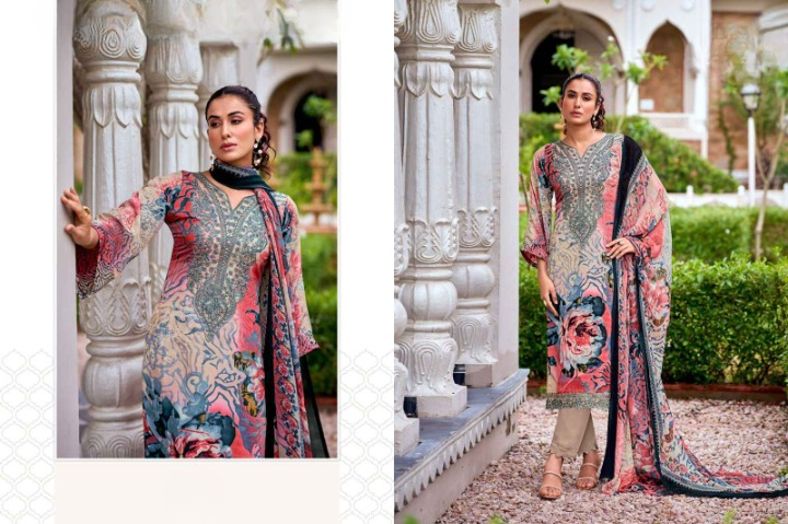 Elegant Whispers: A Digital Print Collection | Dress Material
