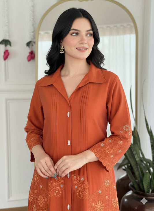 Glass Roman Embroidered Co-ord Set