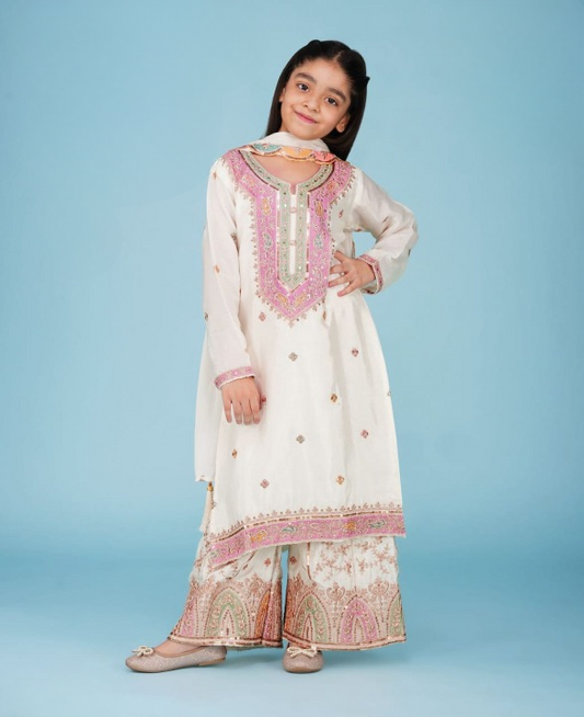Elegant Embroidered Festive Suit for Girls