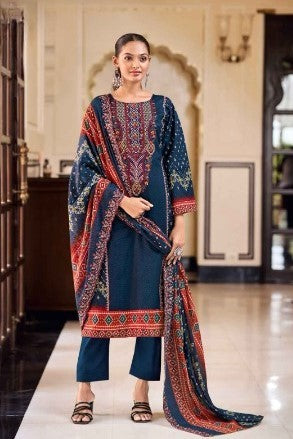 Heritage Radiance 3‑Piece Embroidered Lawn Suit with Printed Dupatta
