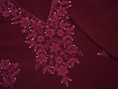 Elegant Chikankari Embroidered Cotton Kurti Set