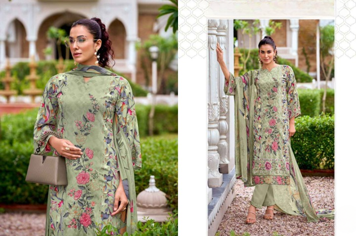 Elegant Whispers: A Digital Print Collection | Dress Material