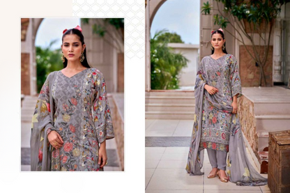 Elegant Whispers: A Digital Print Collection | Dress Material