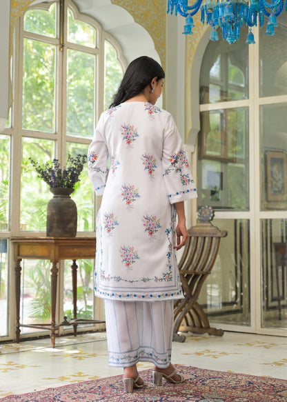 Linen Co-Ord Set with Crochet Lace and Cotton Lining