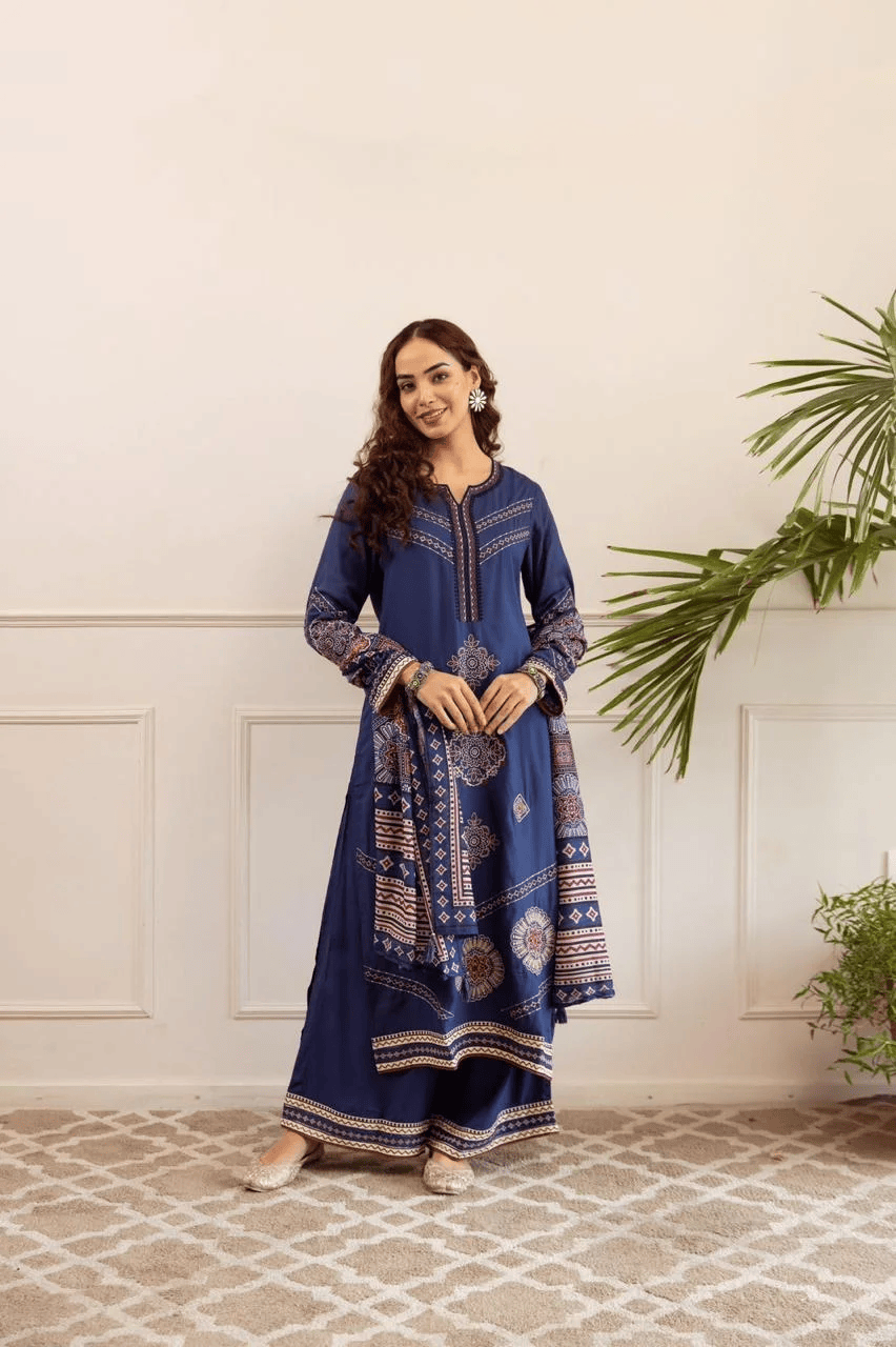 Timeless Charm Embroidered Suit