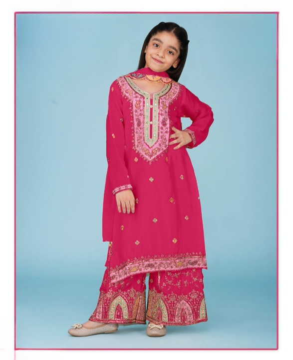 Elegant Embroidered Festive Suit for Girls