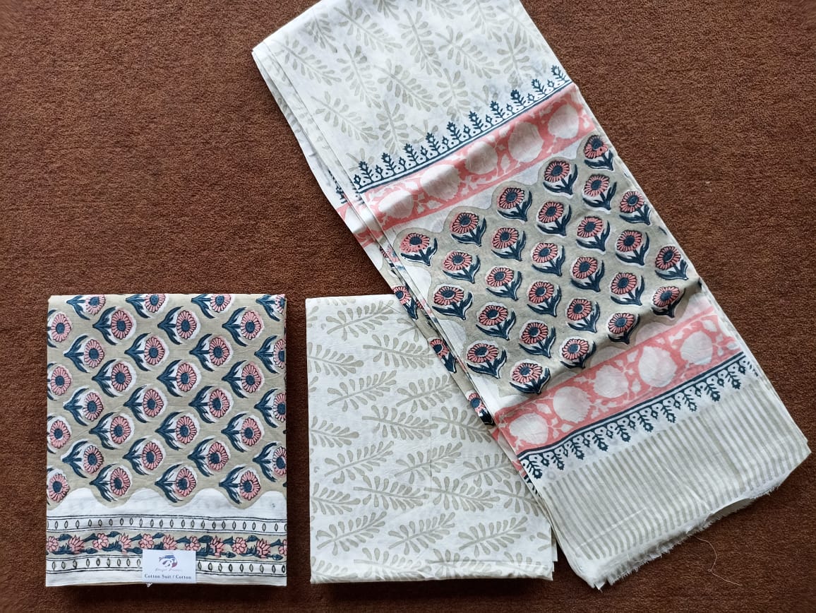 Jaipur Block Print Pure-Cotton Dress Material