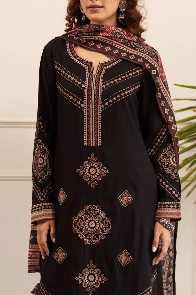 Timeless Charm Embroidered Suit