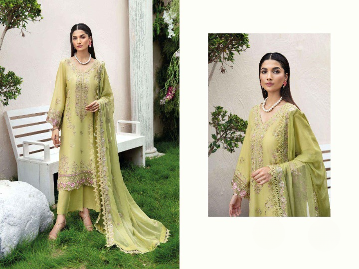 Regal Elan: A Garden of Embroidery | Cotton Dress Material