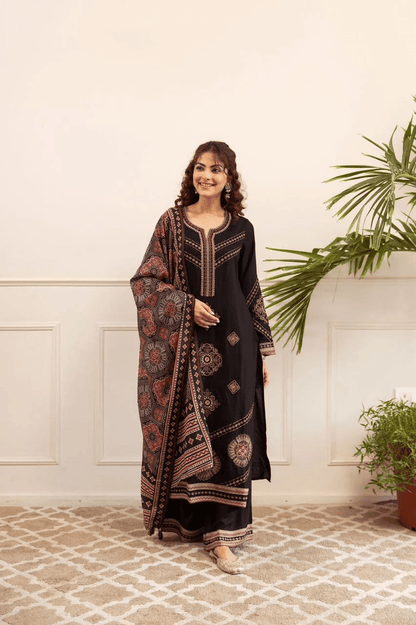 Timeless Charm Embroidered Suit