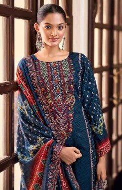 Heritage Radiance 3‑Piece Embroidered Lawn Suit with Printed Dupatta