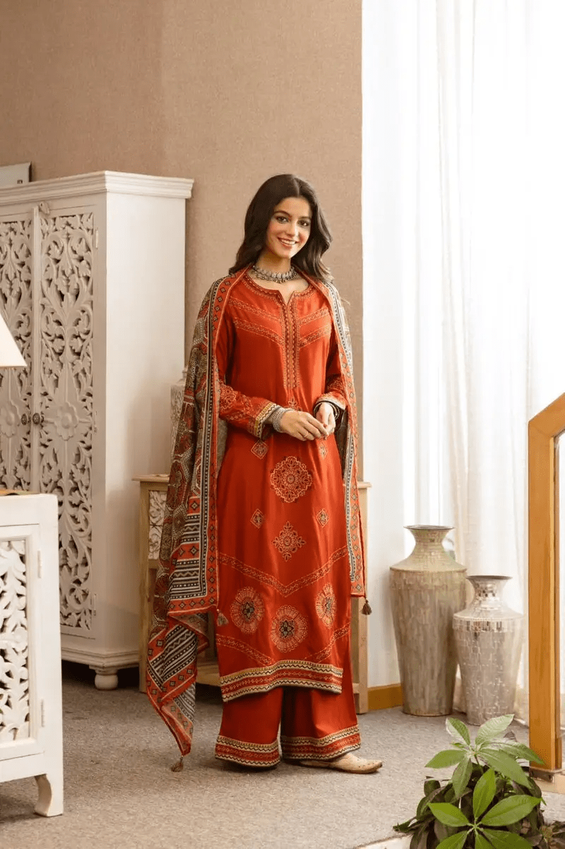 Timeless Charm Embroidered Suit