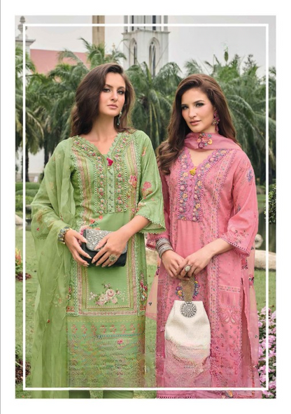 Floral Oasis: A Muslin Suit Collection | Readymade Suit