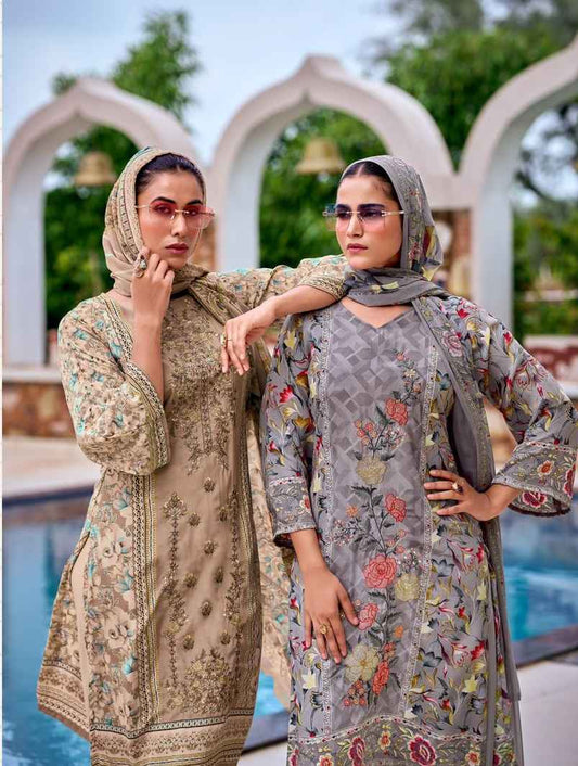 Elegant Whispers: A Digital Print Collection | Dress Material