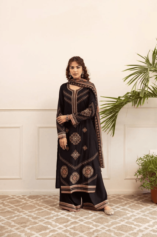 Timeless Charm Embroidered Suit