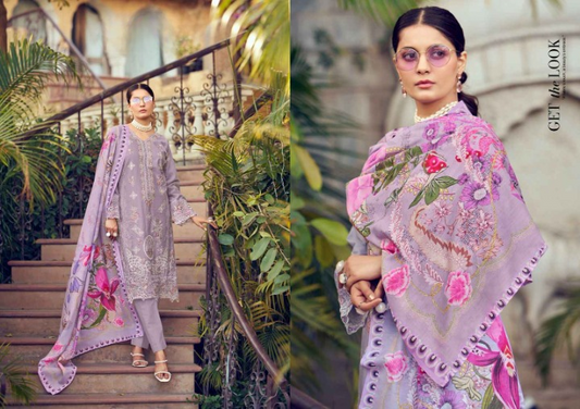 Enchanted Gardens: A Floral Cotton Dress Material