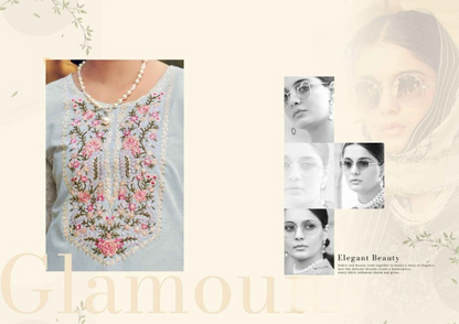 Enchanted Gardens: A Floral Cotton Dress Material