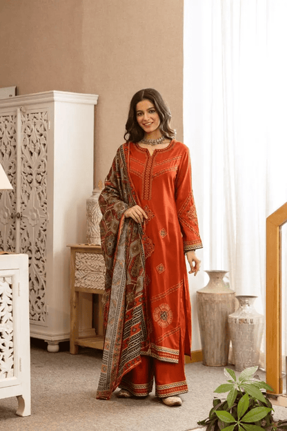 Timeless Charm Embroidered Suit